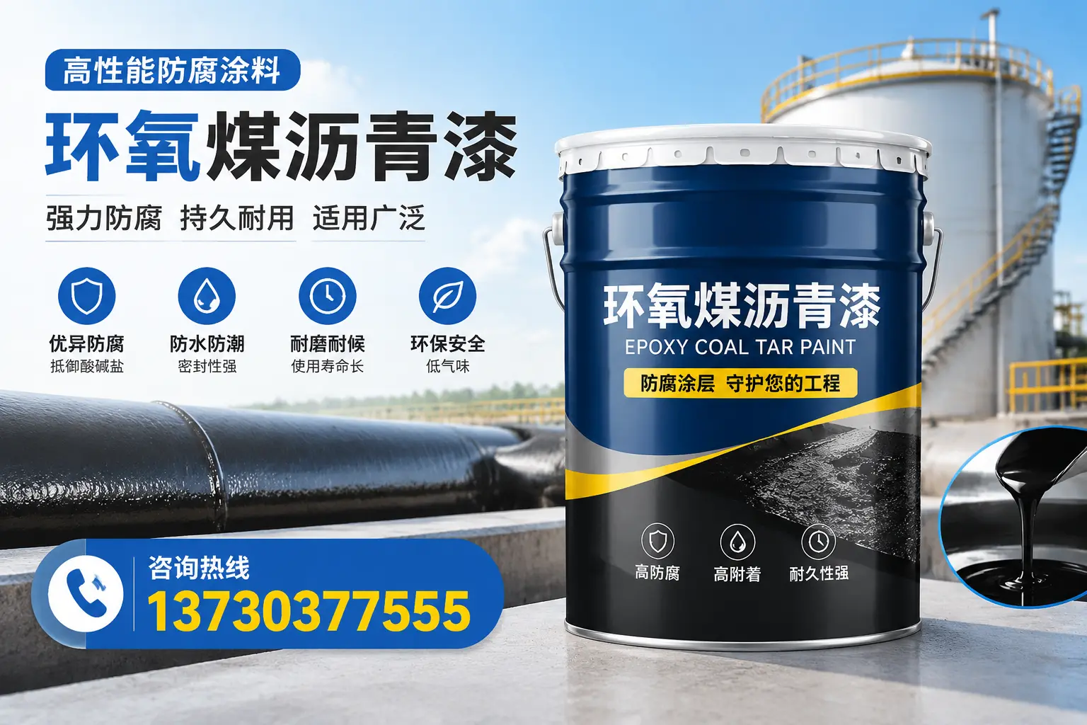 环氧煤沥青漆的耐久性分析，适合北京的使用场景
